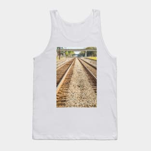 Parallel Railroad Tracks Tank Top